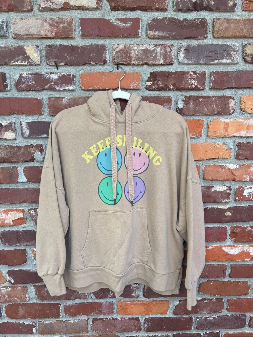 EUC American Eagle Beige Hoodie Sweatshirt